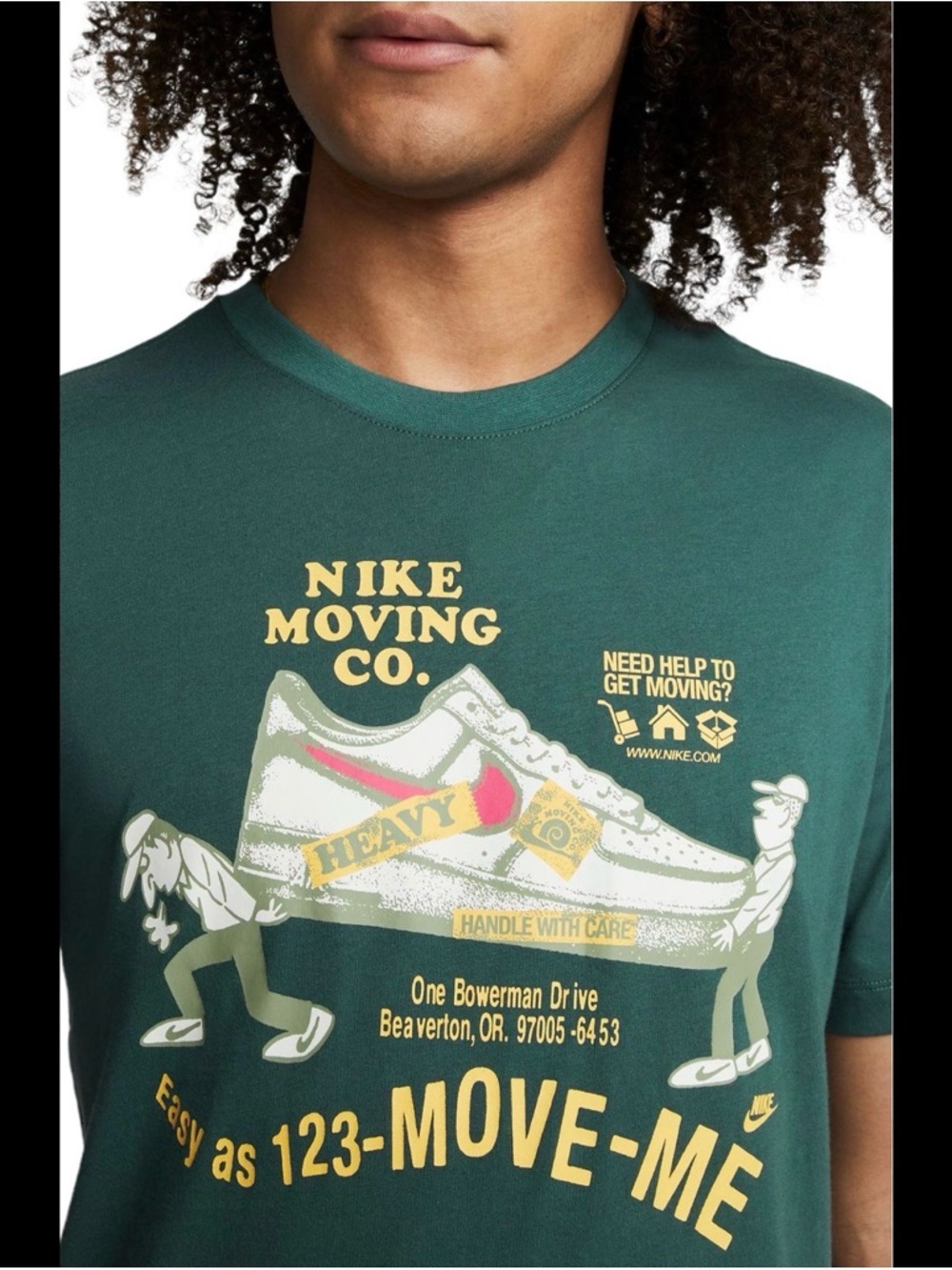 Nike The Nike Tee Men's Graphic Cotton T-Shirt Dark Green Short Sleeve Crew Neck